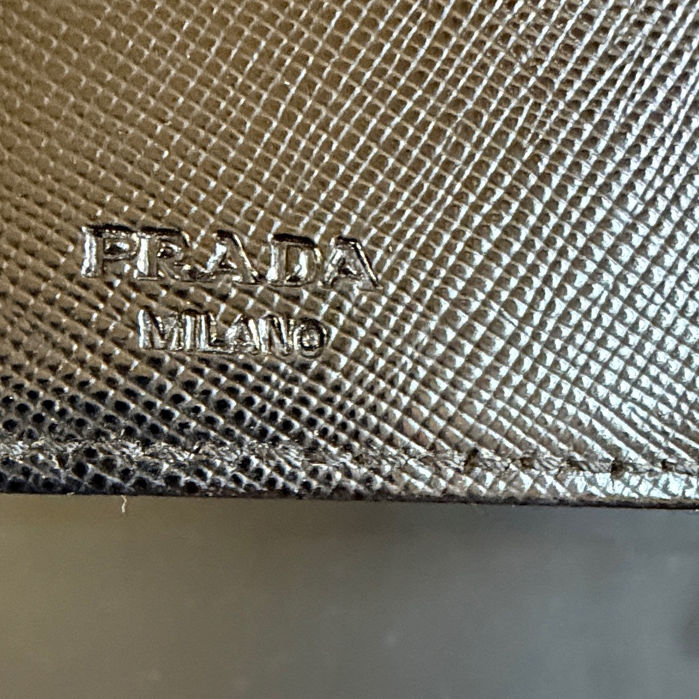 Prada Tessuto Nylon Long Wallet Black Triangle Logo Organizer Made in Italy - Picture 5 of 13